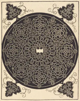 The Fifth Knot (with a six-pointed white shield), by Albrecht Dürer, ink, 1506