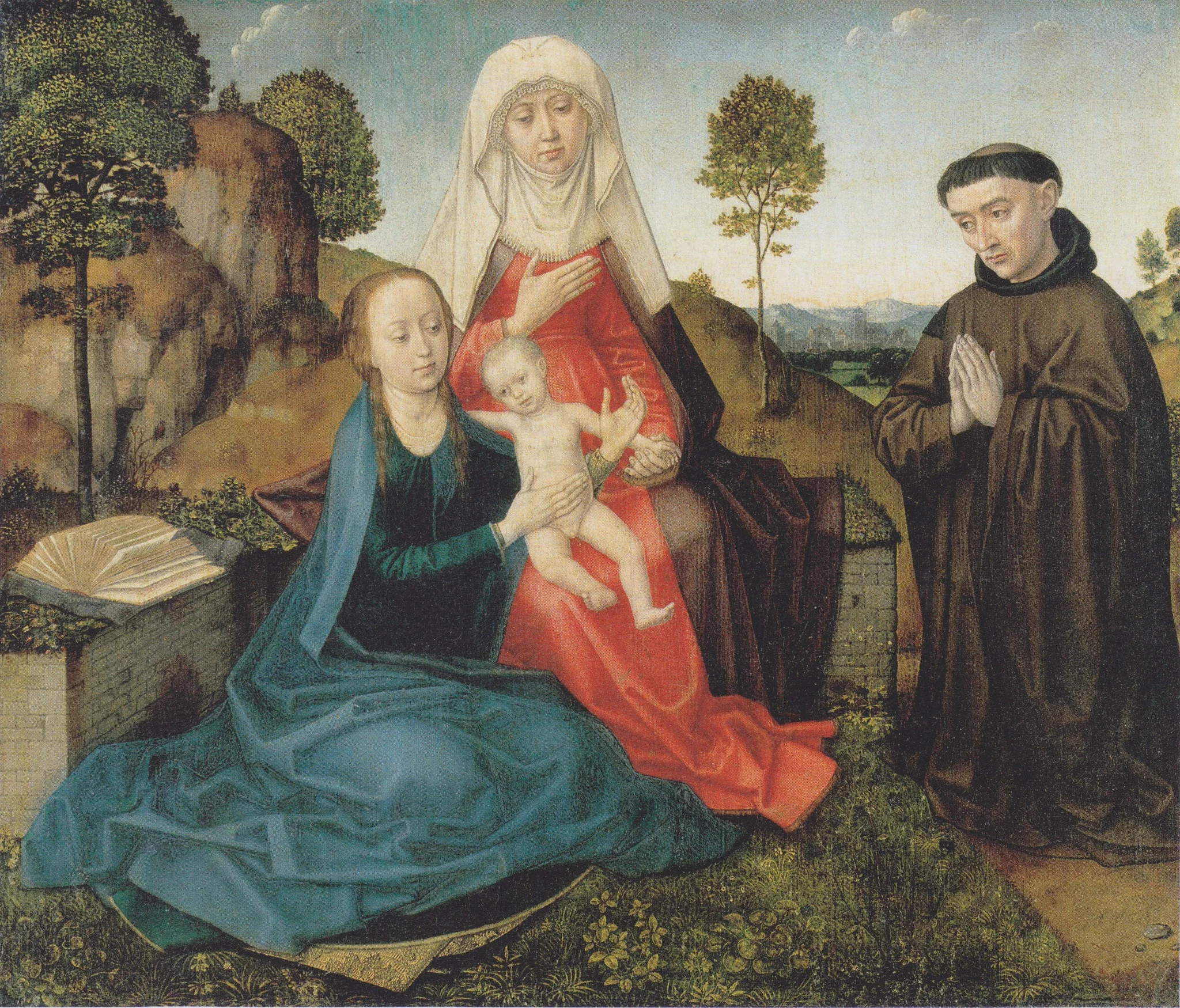 The Virgin and Child with a Franciscan Founder, detail