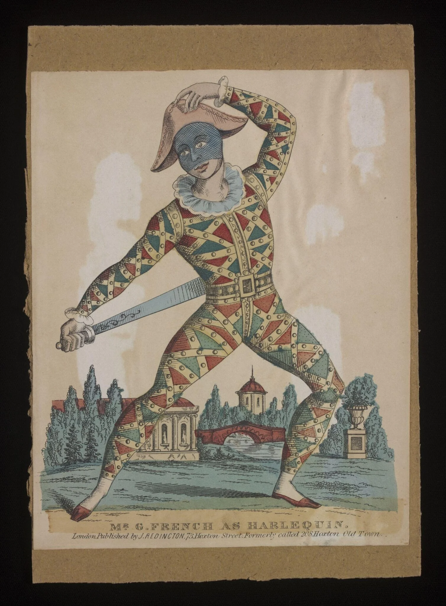 Mr G. French as Harlequin, detail