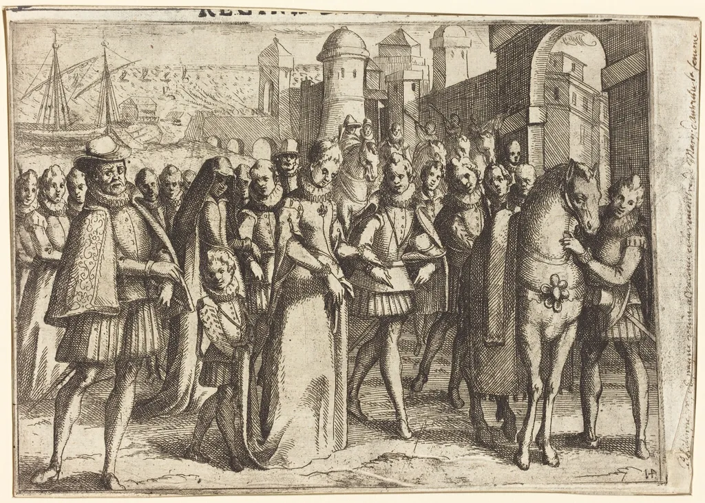 Arrival at Valencia [recto], by Jacques Callot, ink, 1612