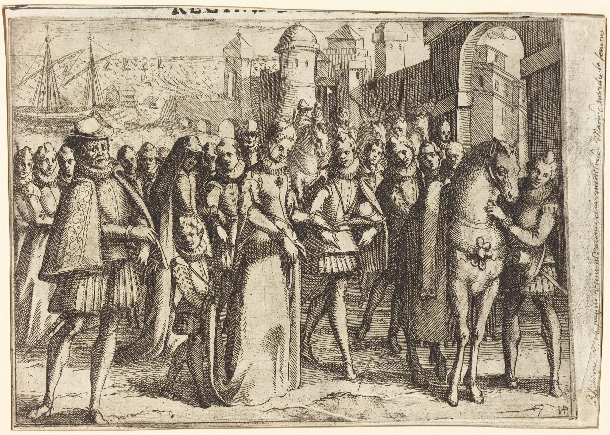 Arrival at Valencia [recto], detail