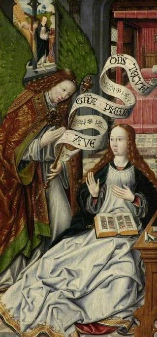 The Annunciation (polyptych), detail