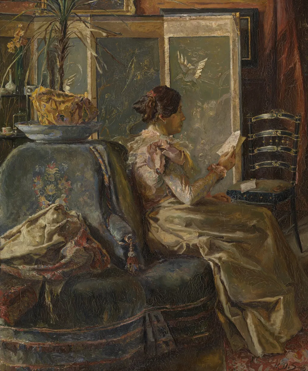 The Bill of the Dressmaker, by Henri De Smeth, oil, 1901