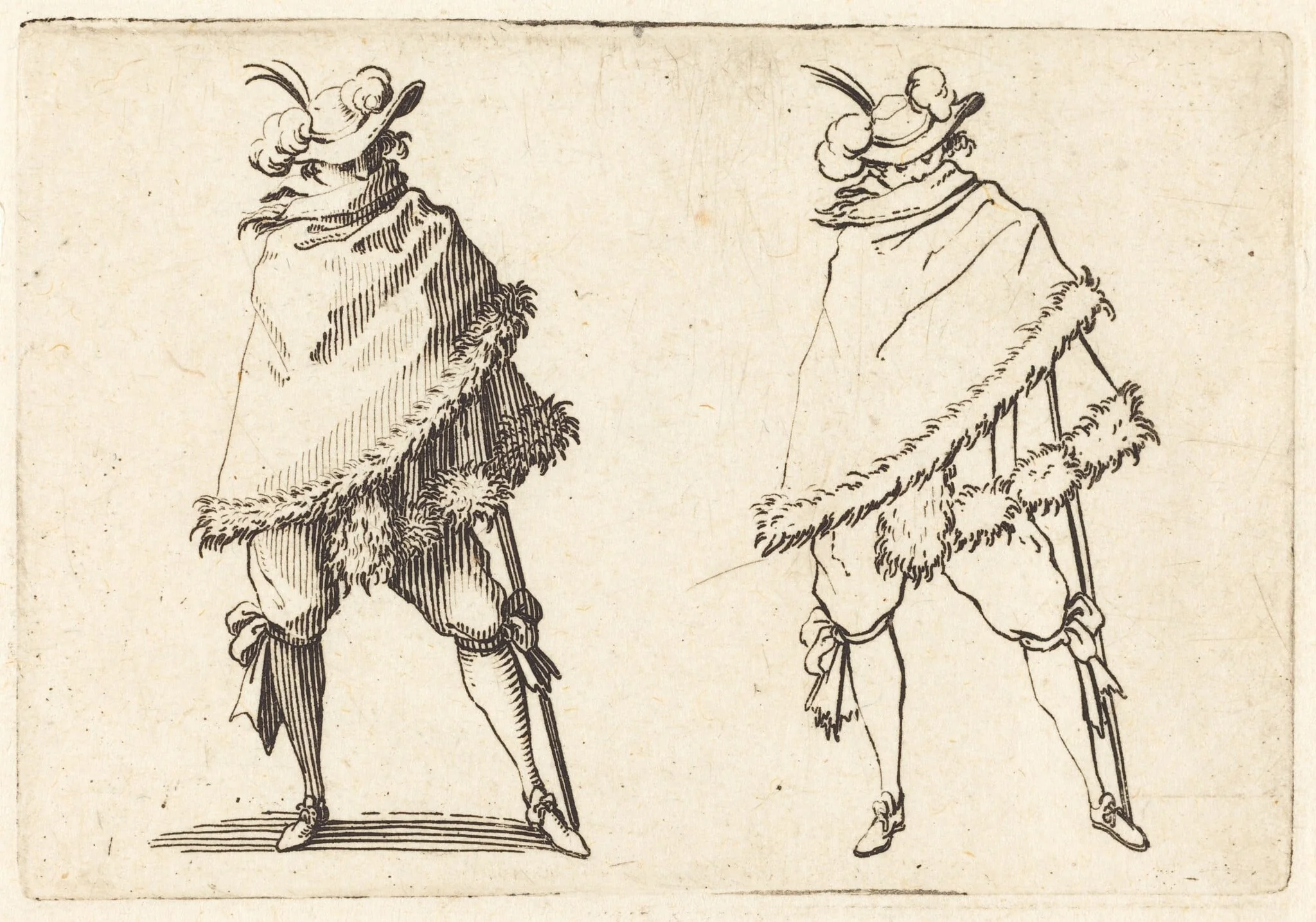 Man Wrapped in His Mantle, detail