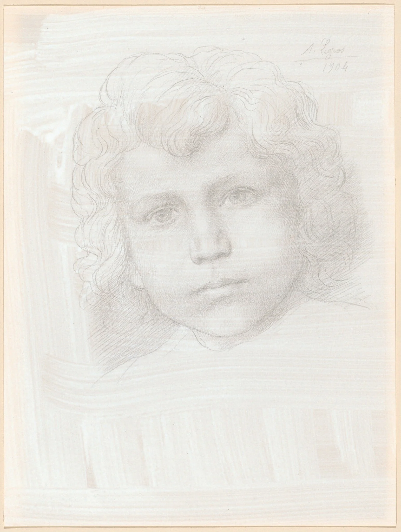 Study of Cupid (Head of a Girl), detail