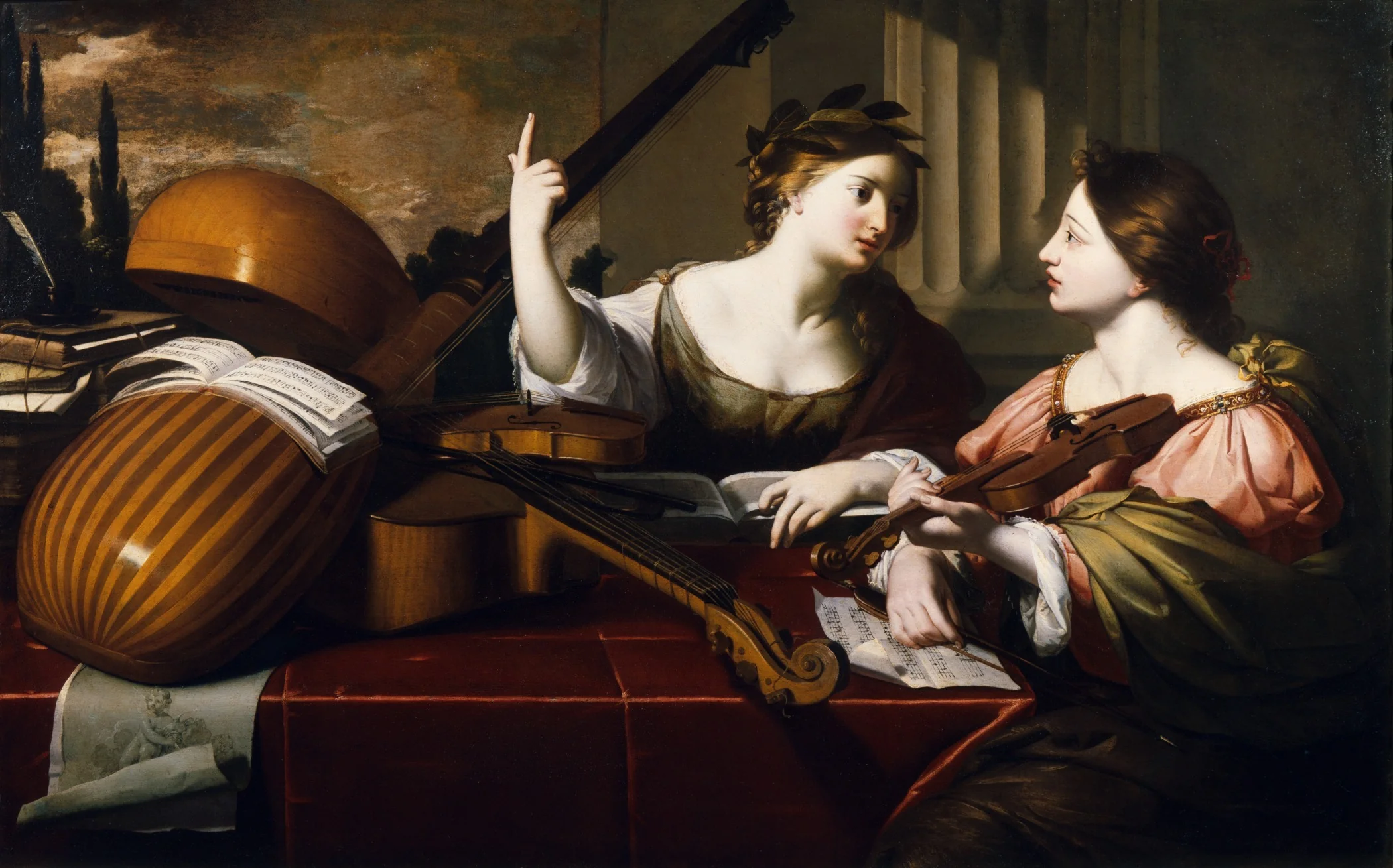 Divine Inspiration of Music, detail