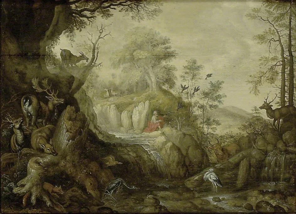 Elijah at the Brook Kerith, detail