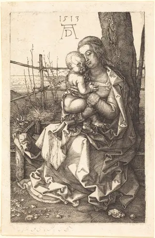 The Virgin and Child Seated by a Tree, by Albrecht Dürer, ink, 1513