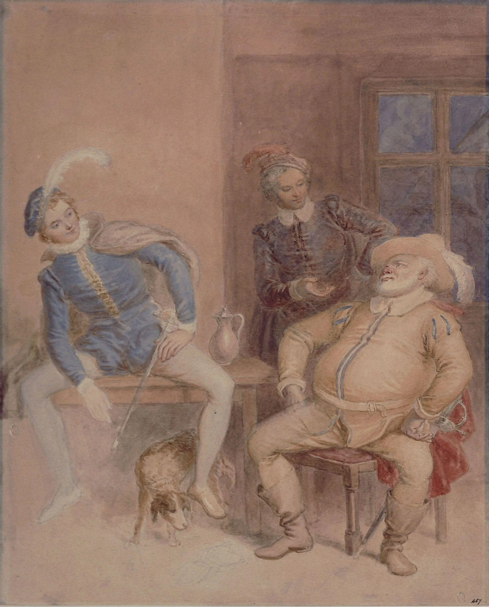 Falstaff, Prince Henry and Poins, detail
