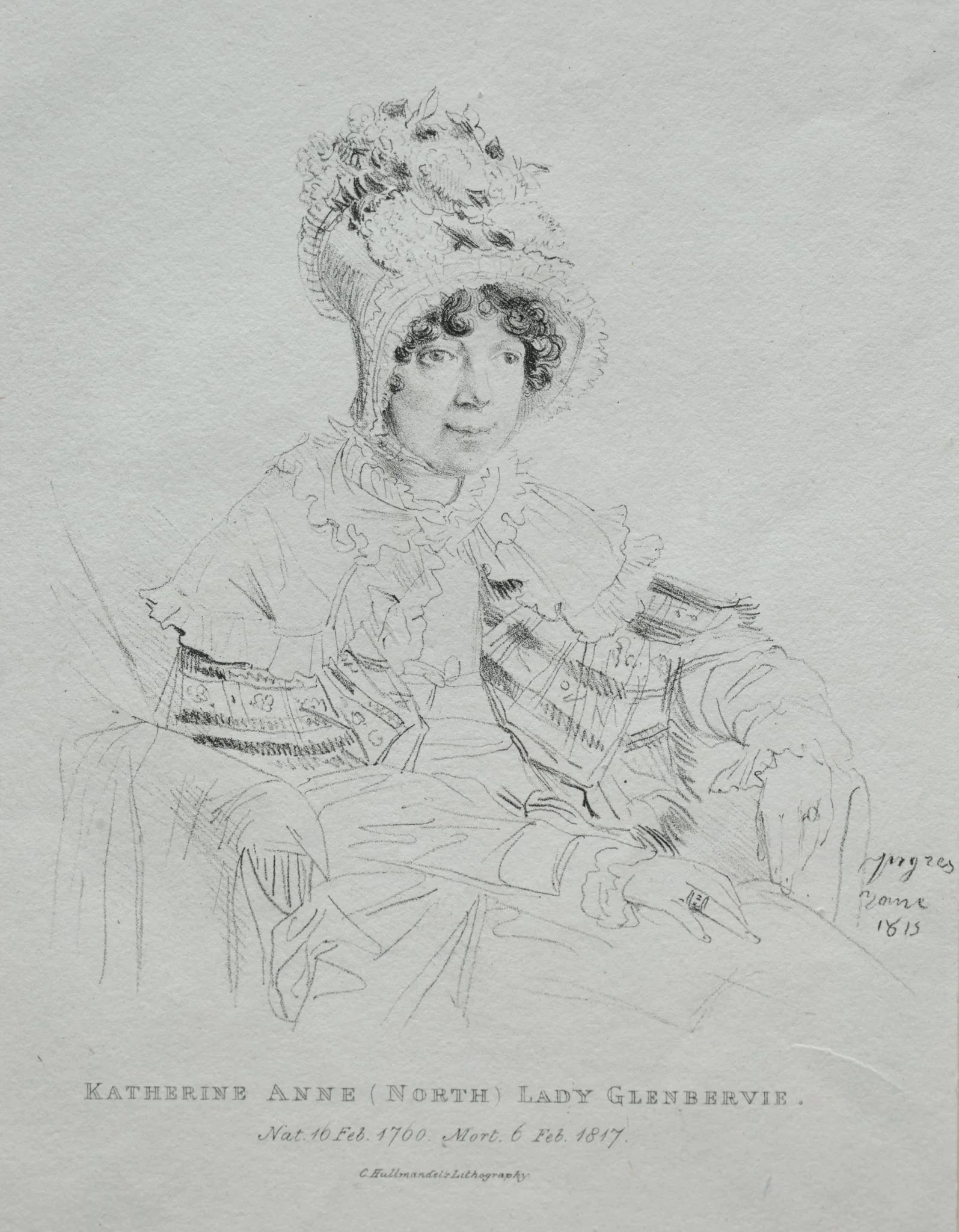 Katherine Anne Lady Glenbervie, detail