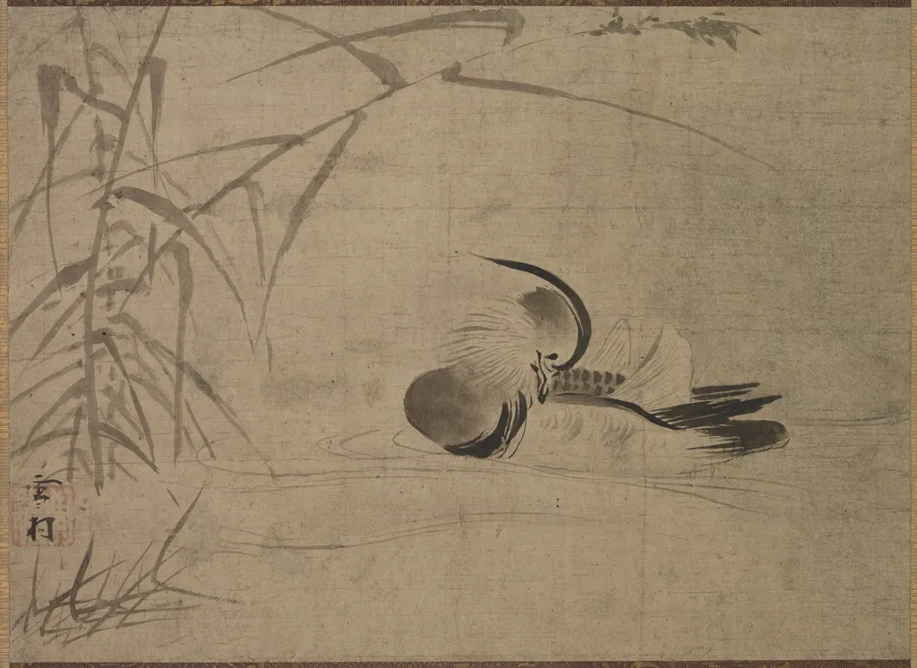 Mandarin Duck, by Sesson Shūkei, unspecified, 1504
