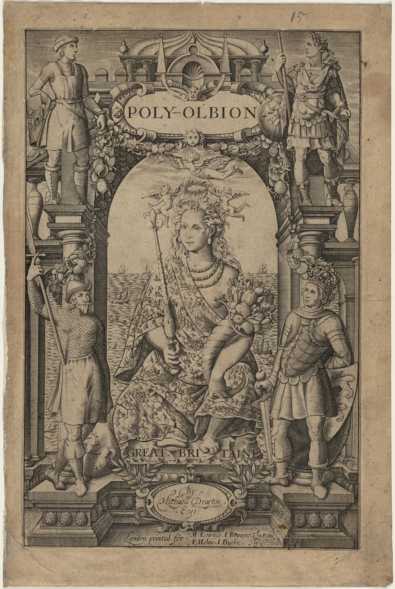 Frontispiece to Drayton's Poly-olbion, detail