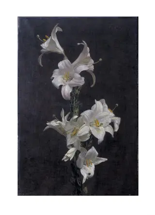 White Lilies, by Henri Fantin-Latour, paint, 1877