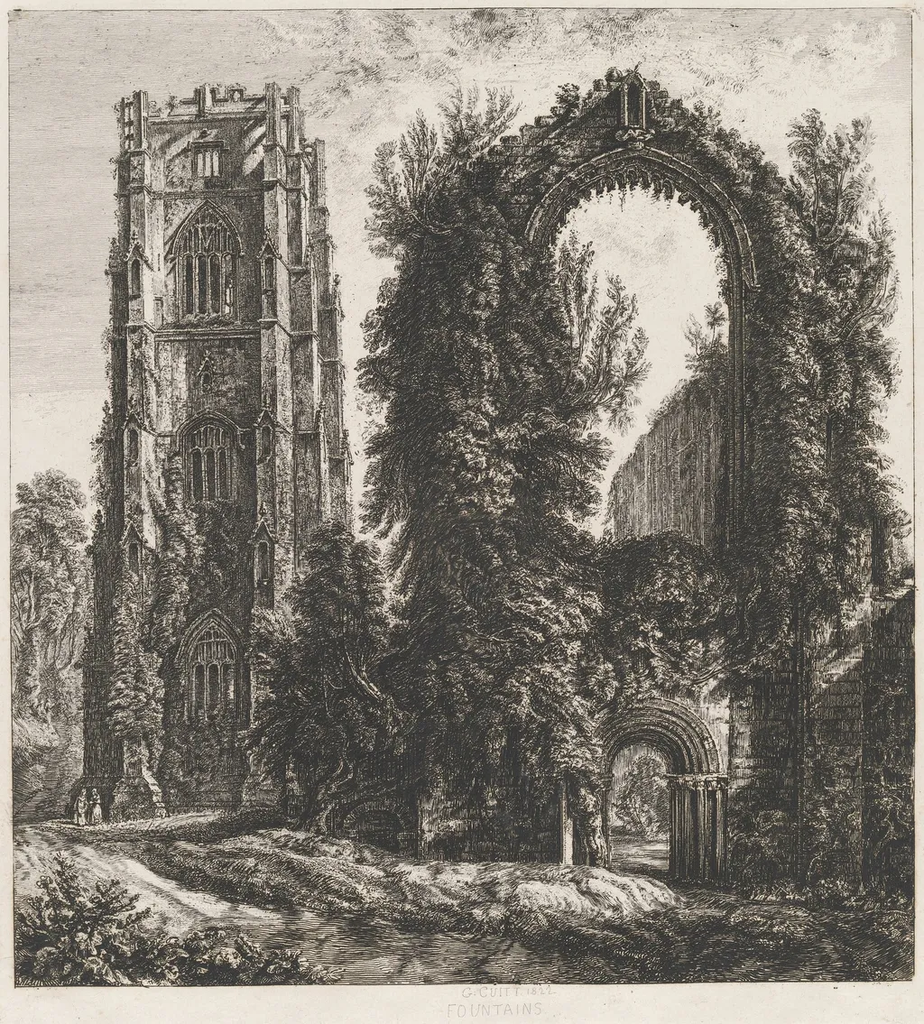 Fountains, by George Cuitt the Younger, ink, 1822