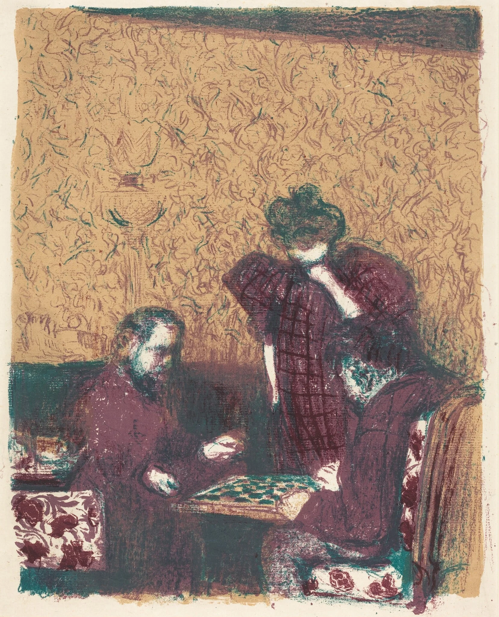 Game of Checkers (La partie de dames), detail