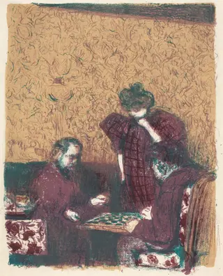 Game of Checkers (La partie de dames), by Ambroise Vollard, ink, 1898
