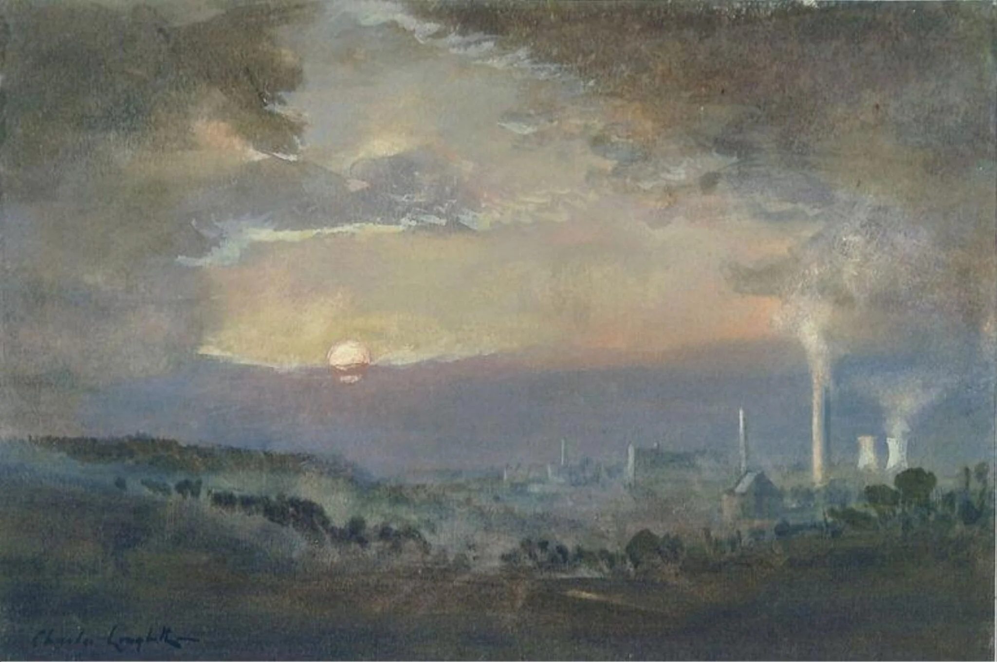 Sunset and Industry, detail