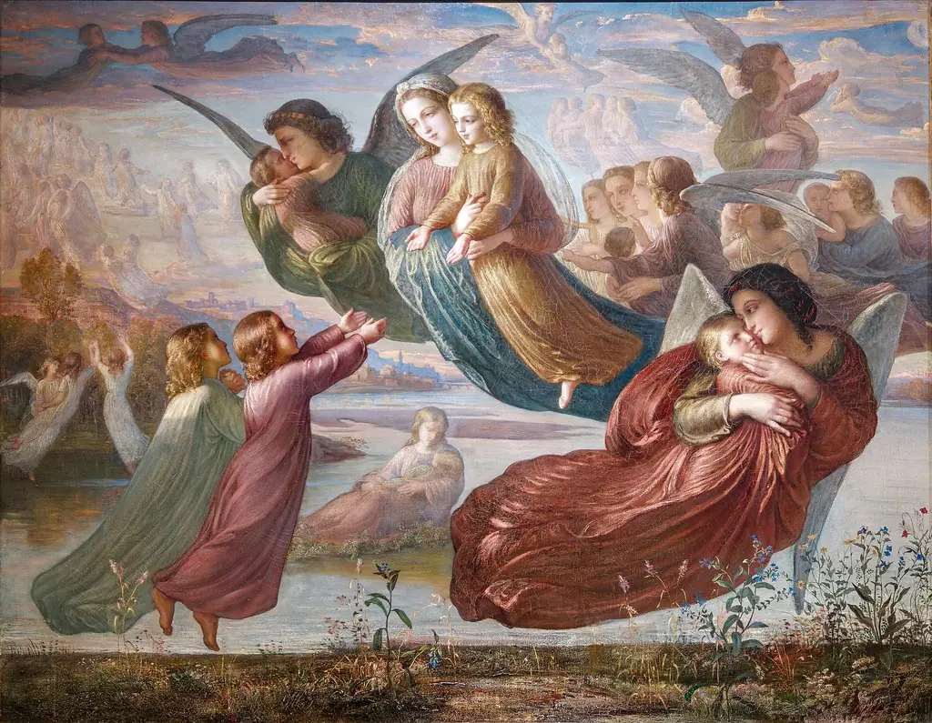 Poem of the Soul - Memories of the sky, by Louis Janmot, oil, 1854