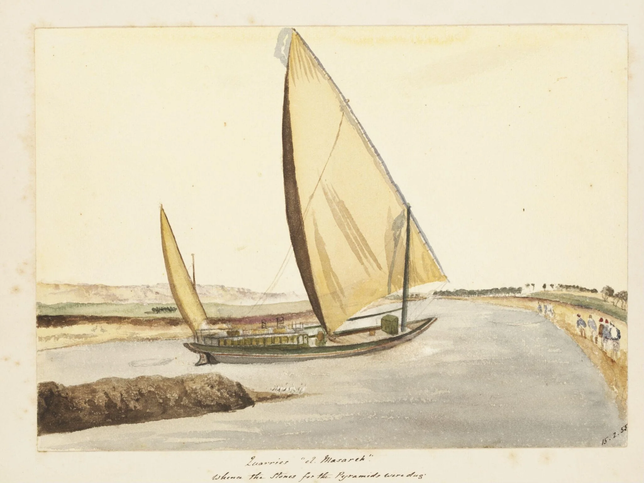 `Quarries "el. Masareh." Whence the Stones for the Pyramids were dug. On the Nile', detail
