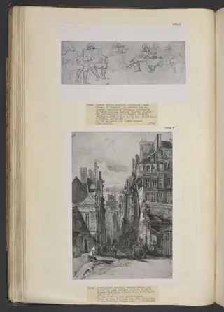 Street Scene, Old Paris, by John Burgess, watercolor, 1835