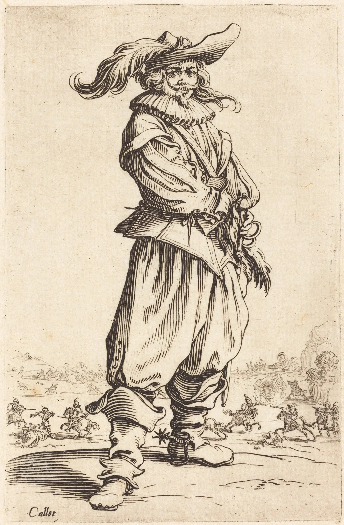 Soldier with Feathered Hat, detail