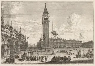 Views of Venice:  Piazza and Piazzetta, by Michele Marieschi, 1741