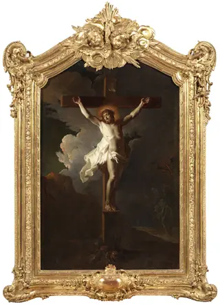 Christ on the cross, by Jean Ranc, oil, 1714