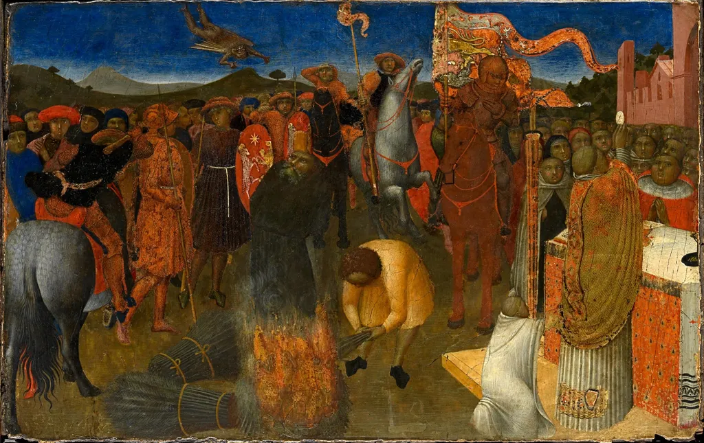 The burning of a heretic, by Sassetta, unspecified, 1423