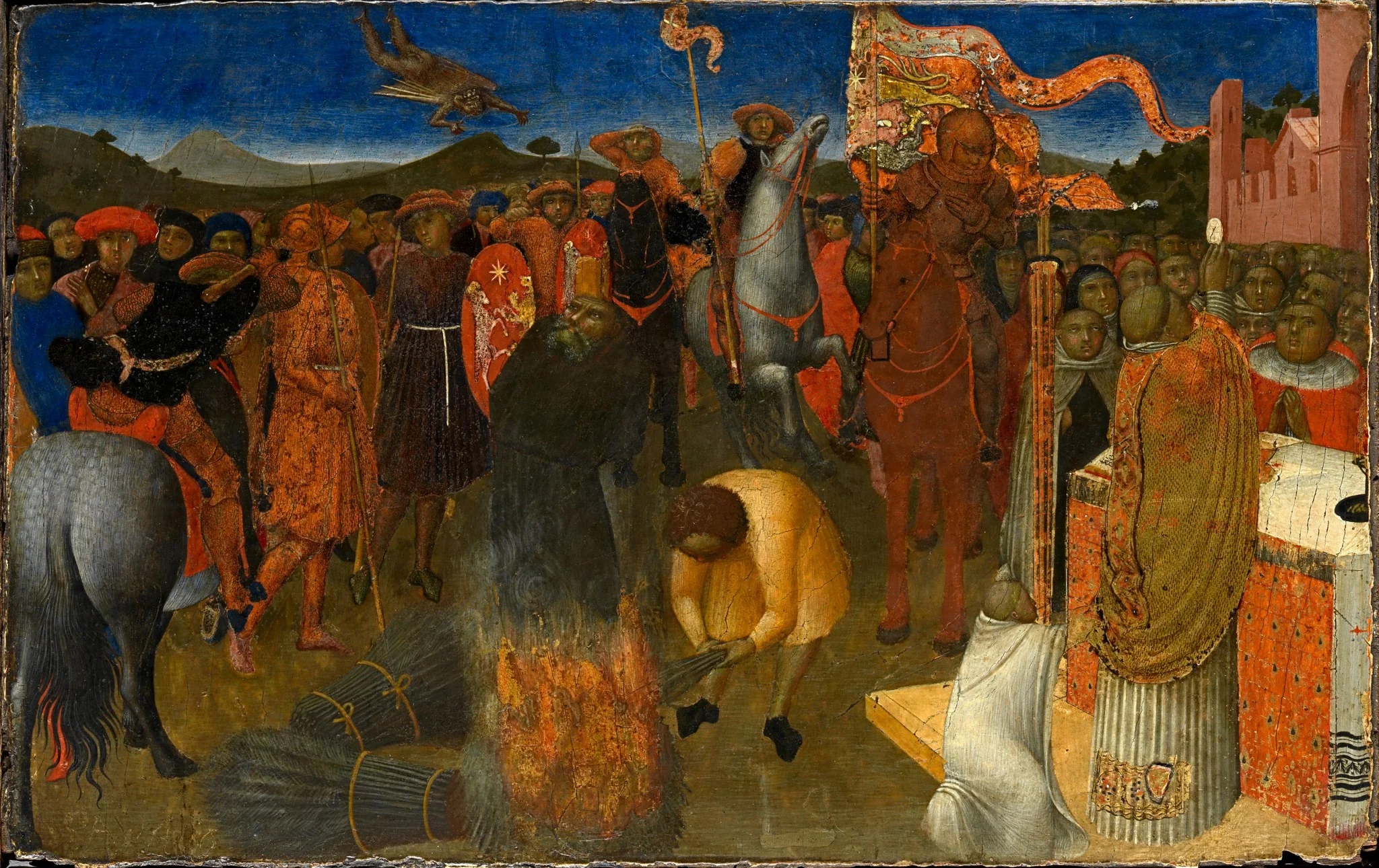 The burning of a heretic, detail