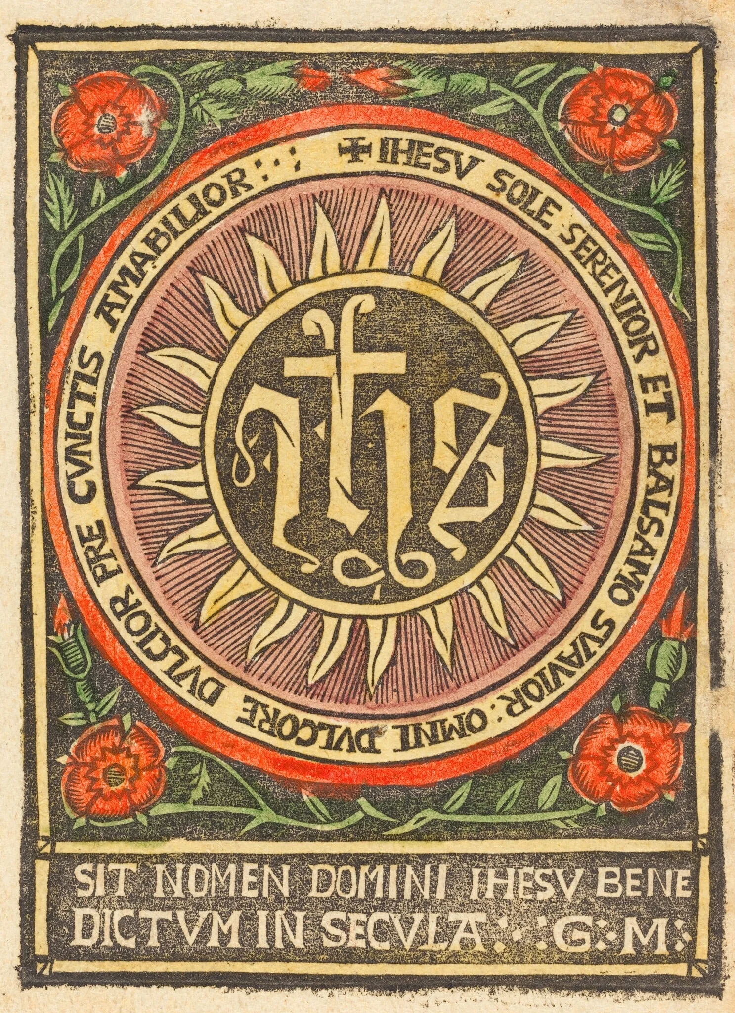 Monogram JHS in a Flaming Circle, detail