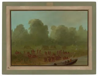 A Mayoruna Village, by George Catlin, oil, 1862