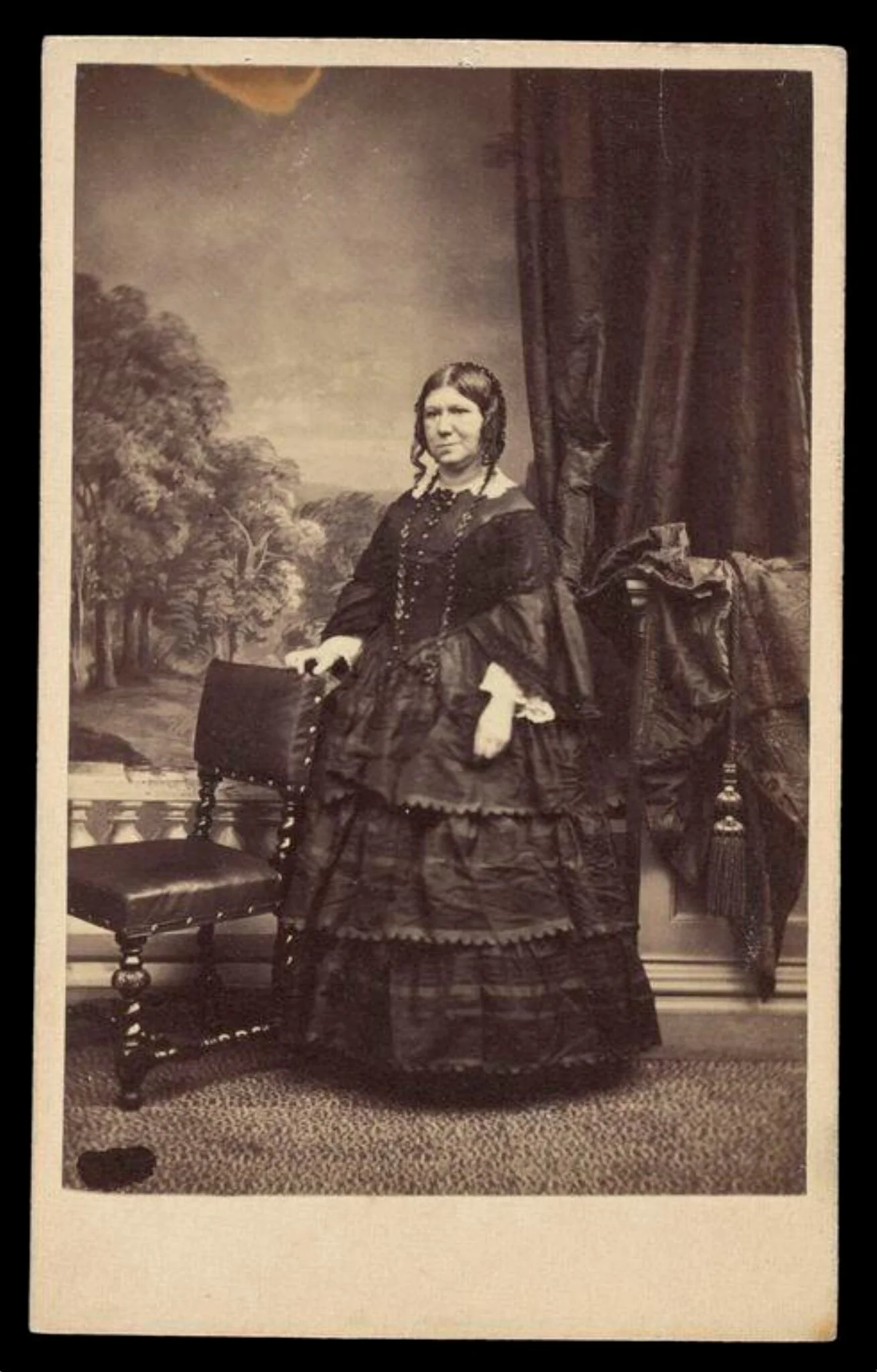 A portrait of 'Mrs Eliza Hill', detail