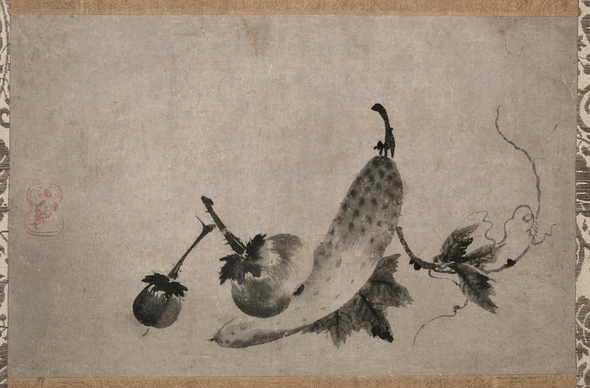 Cucumber and Eggplants, detail