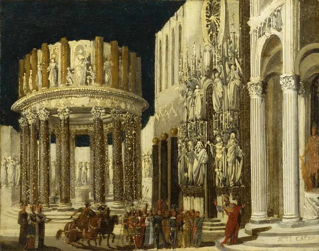 St. Paul Preaching to the Athenians, by François de Nomé, oil, 1620