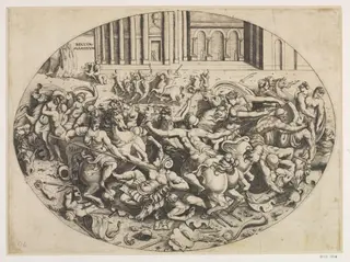 The Battle of the Lapithæ and Centaurs, by Enea Vico, 1543