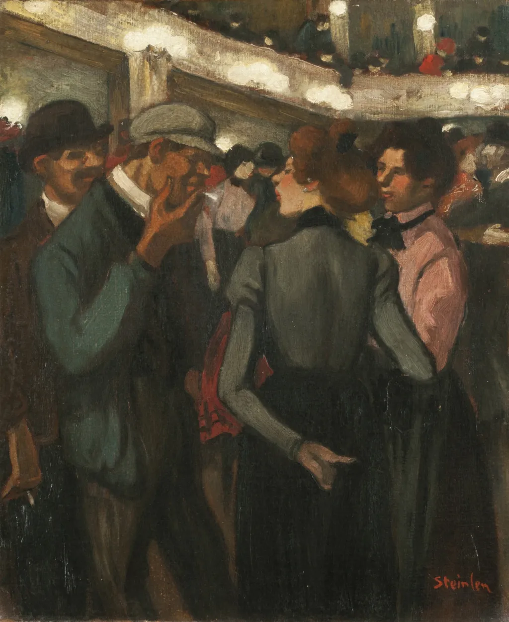 Mujerzuelas y rufianes, by Théophile Alexandre Steinlen, oil