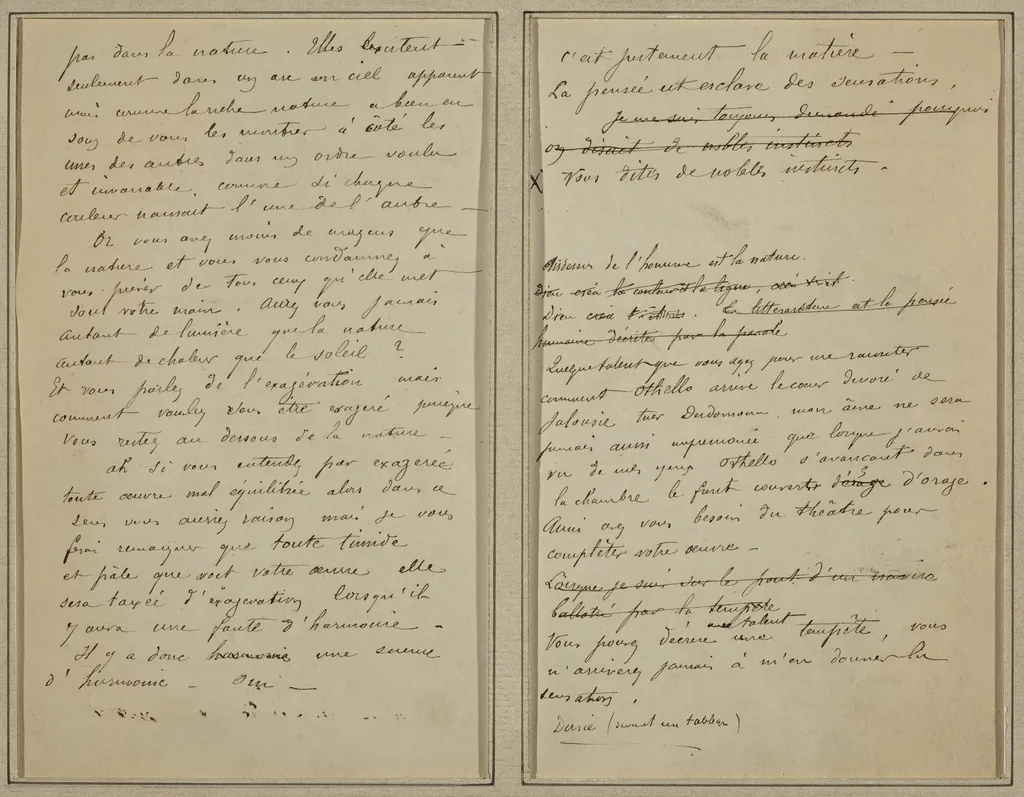 Manuscript Pages [verso], by Paul Gauguin, ink, 1886