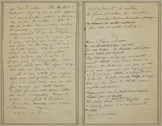 Manuscript Pages [verso], by Paul Gauguin, ink, 1886