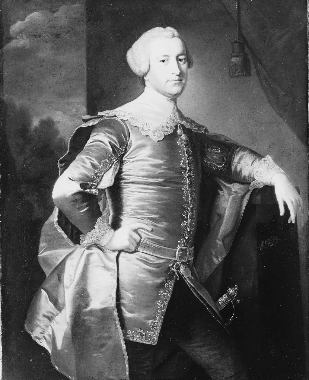 John Newton, by Thomas Hudson, oil, 1757