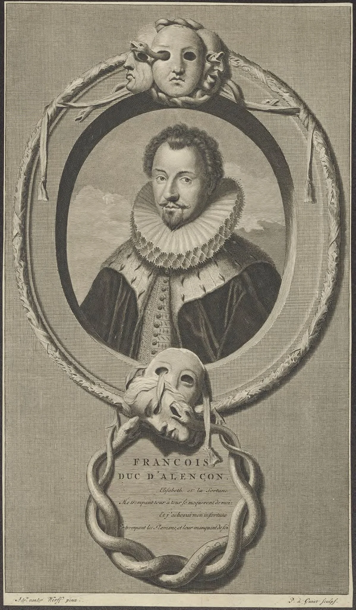 Portrait of Francois , duc d'Alençon [Duke of Anjou], detail