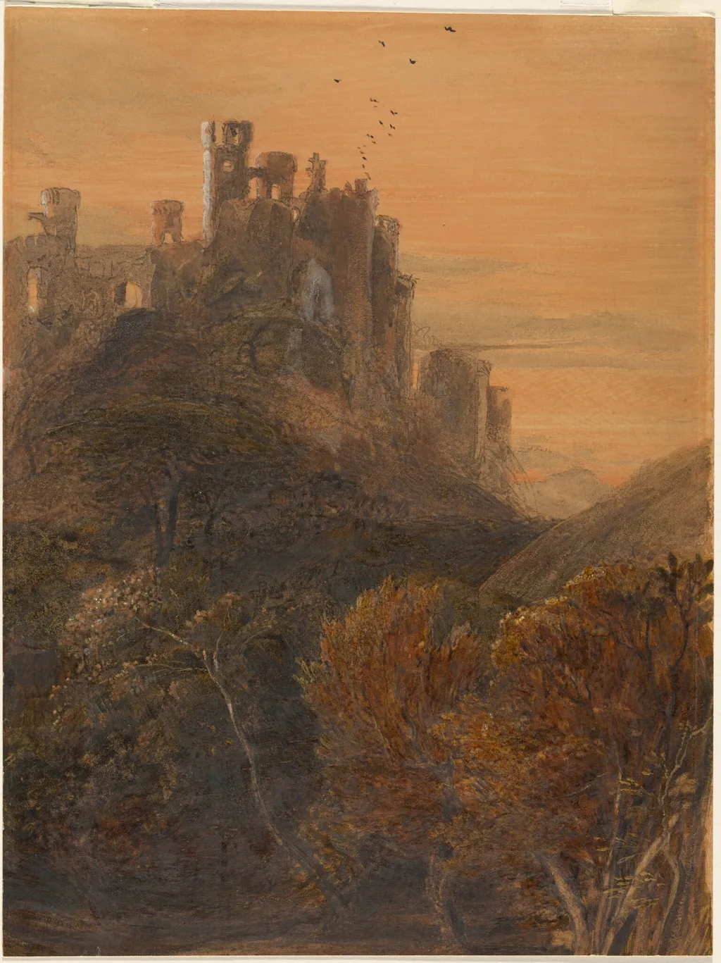 The Enchanted Castle at Dusk, by Samuel Palmer, watercolor, 1868