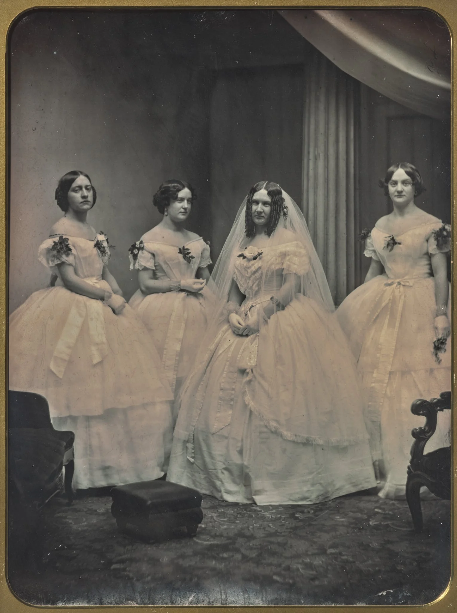 A Bride and Her Bridesmaids, detail