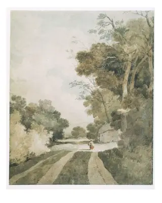Landscape with Cottages, by John Crome, watercolor, 1790