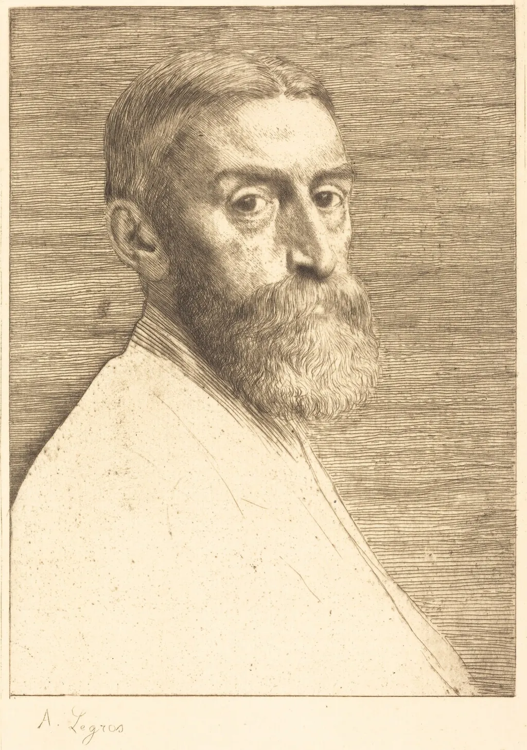 Sir Edward John Poynter, by Alphonse Legros, ink, 1877