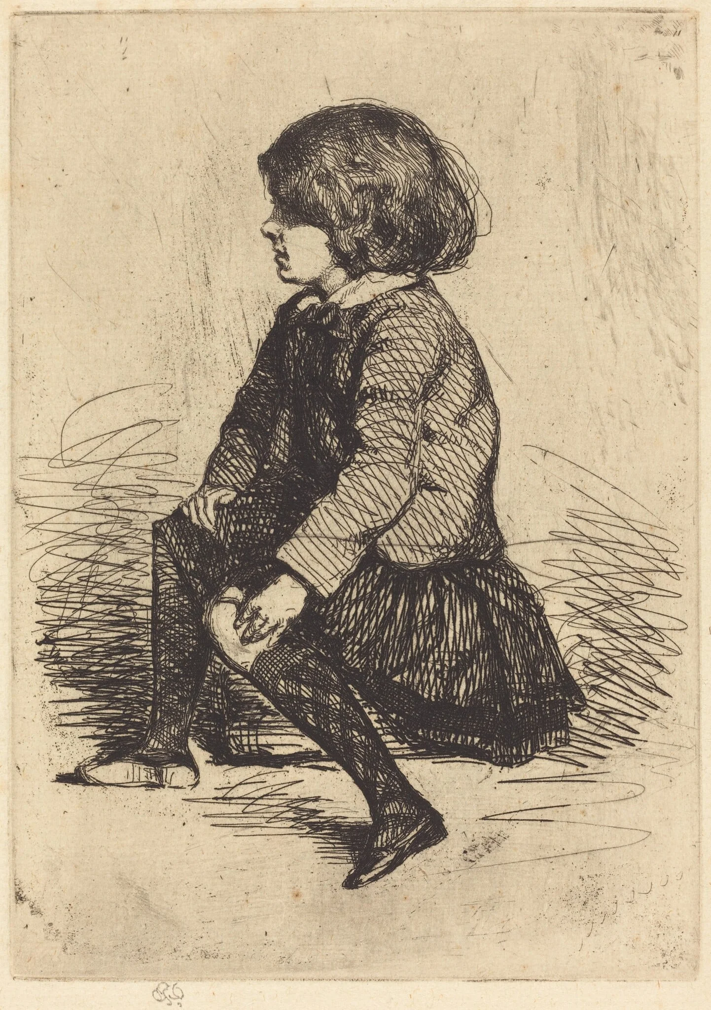 Seymour, Seated, detail
