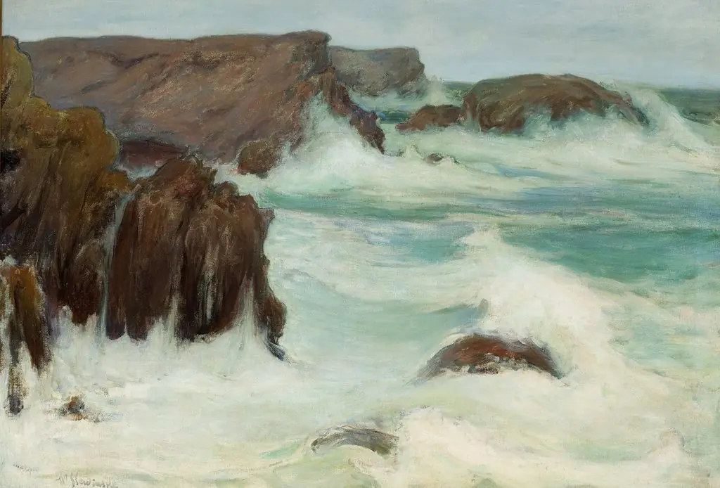 The Sea in Brittany, by Władysław Ślewiński, oil, 1904