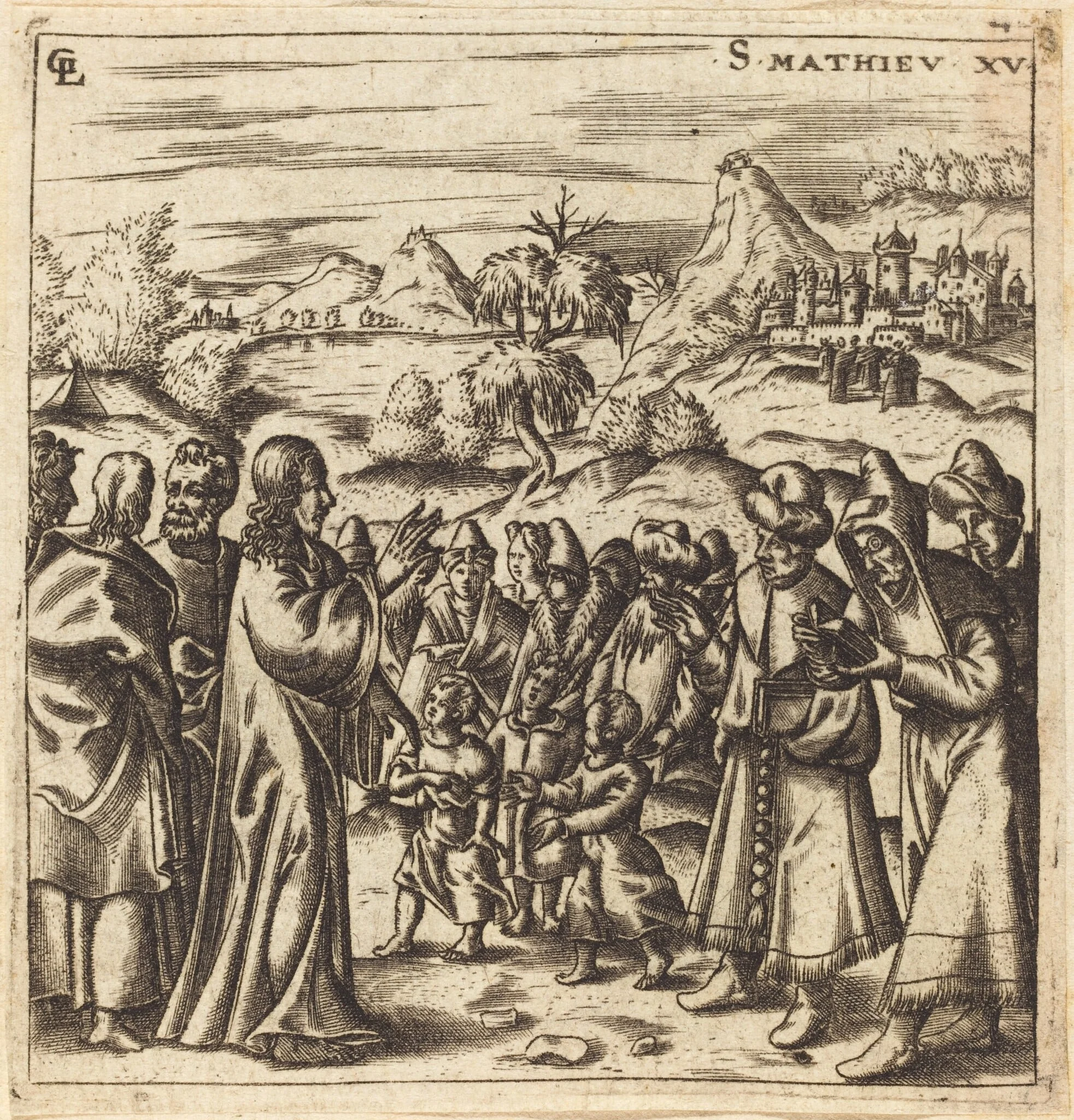 Christ Rebukes the Scribes and Pharisees, detail