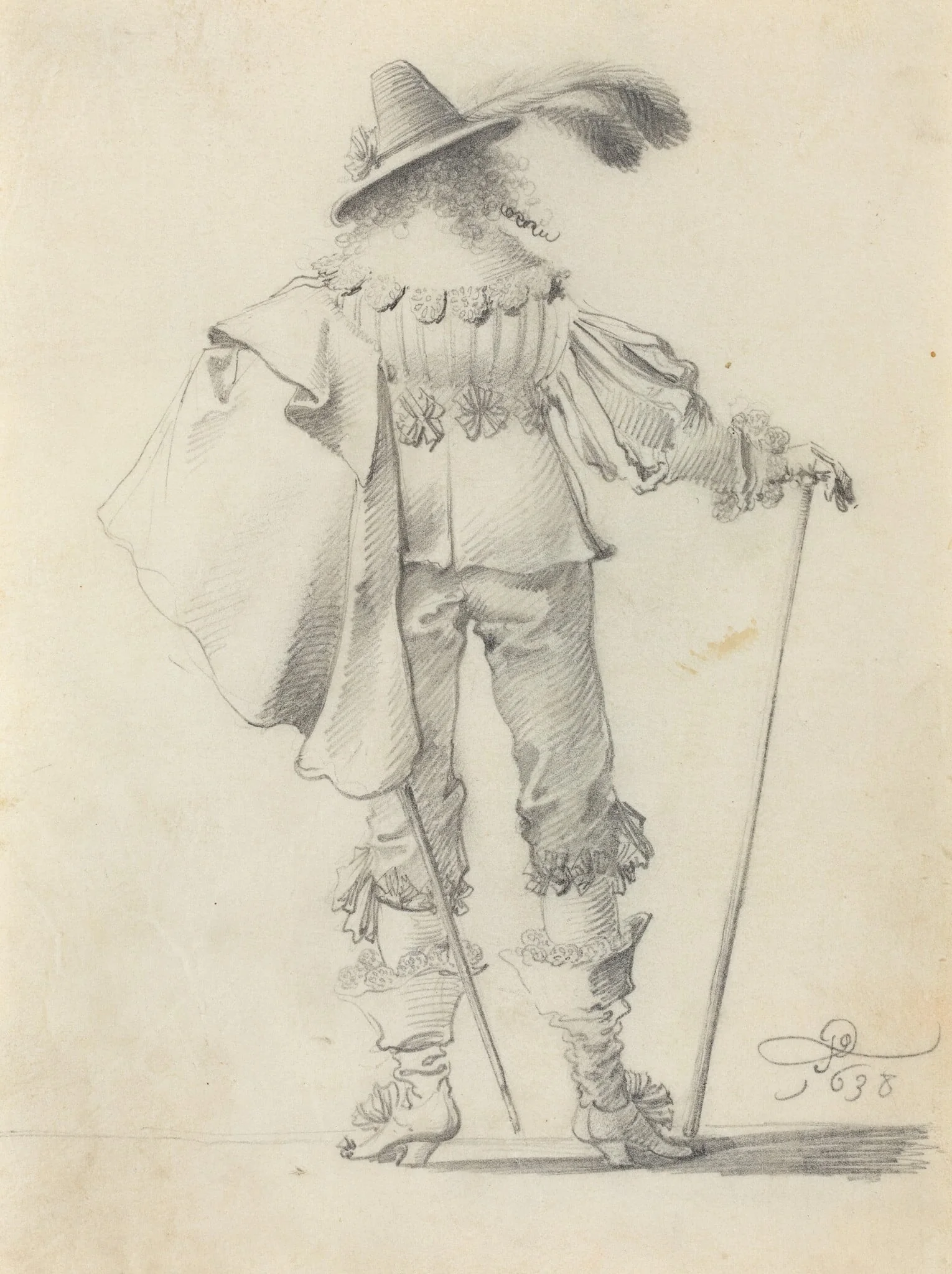 Gentleman Seen from Behind, detail