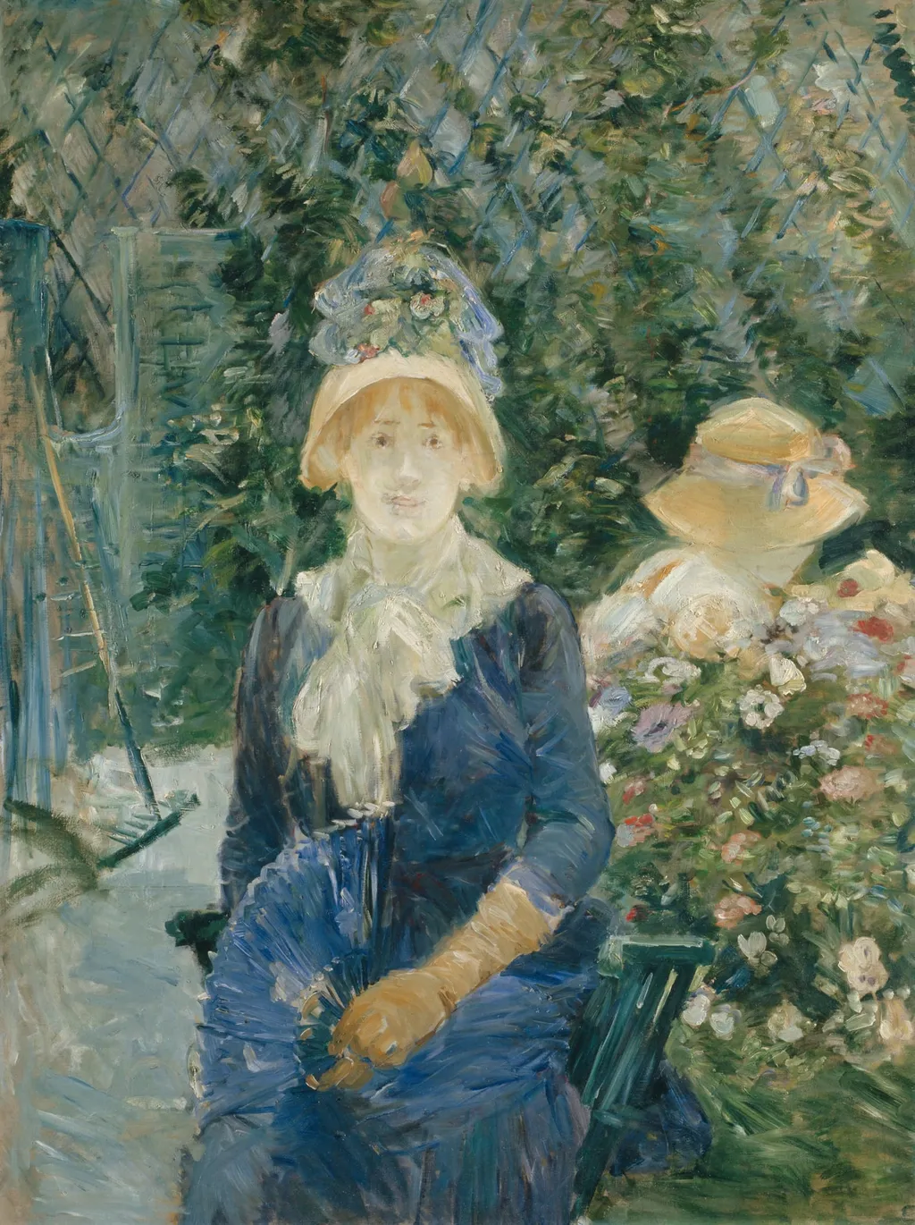 Woman in a Garden, by Berthe Morisot, oil, 1882