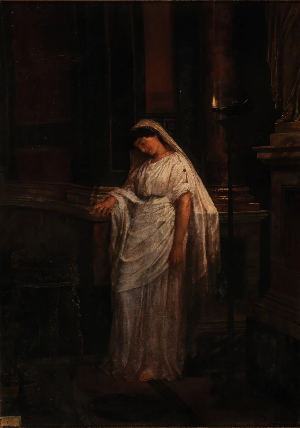 Una vestal, by Alejo Vera, oil, 1875
